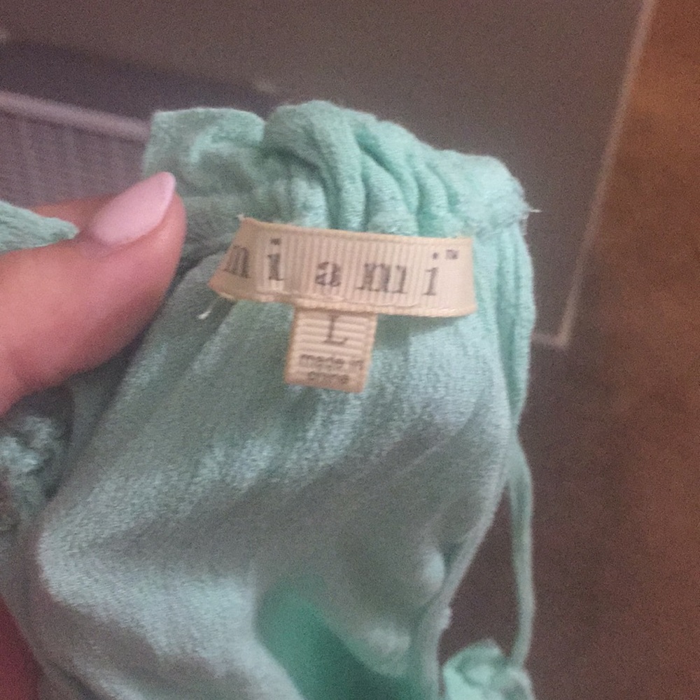 Mint green tank size large